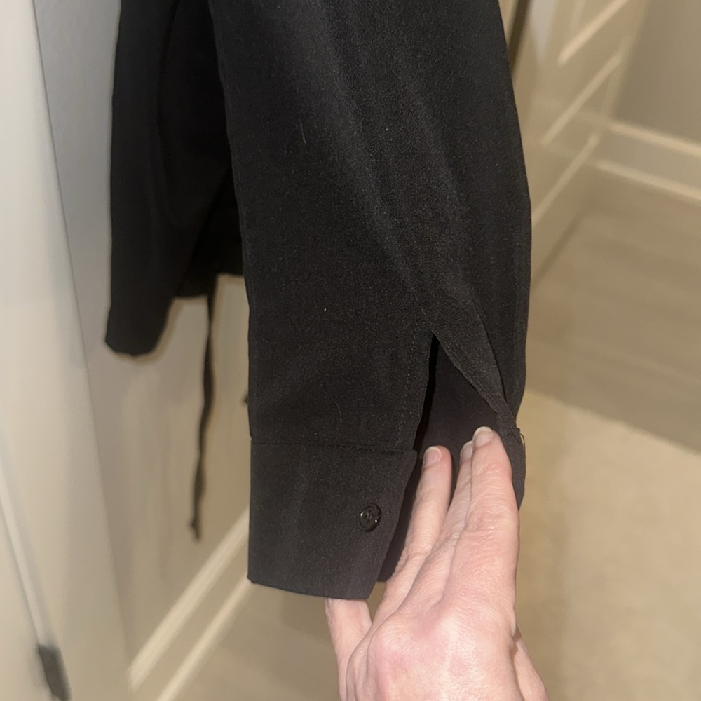 Euc Superdown Black Chic Button Down Mini Ruched … - image 8